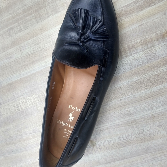 Ralph Lauren Mens Italy Tassel Black Slipon Loafer Size 8.5D (0001) - Picture 9 of 10